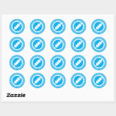 Gluten Free Sticker Labels - Blue & White (Blatt)
