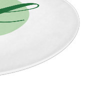 Gluten Free with stylish script and green circle Schneidebrett (Ecke)