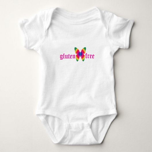 Gluten-freier Schmetterling (multi) Baby Strampler (Vorderseite)