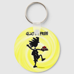 Gluten-Freier Whimsy Silhouette-Entwurf Schlüsselanhänger