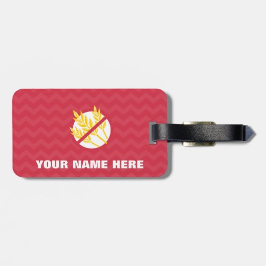 Gluten-freies Kinderabdominaler Supermädchen-Umbau Gepäckanhänger (Rückseite horizontal)