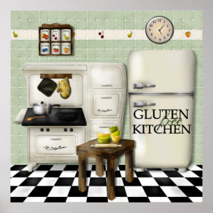 Gluten-freies Küchen-Grün Poster