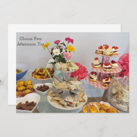 Gluten geben Party Einladung frei (Vorne/Hinten)