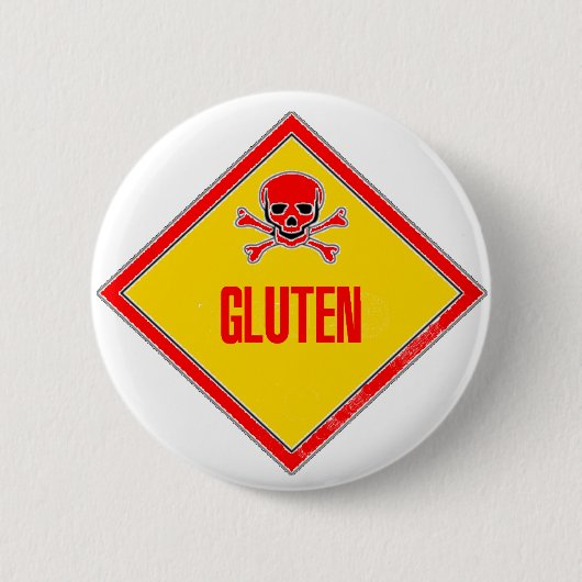 Gluten-Gift-Warnung Button (Vorderseite)