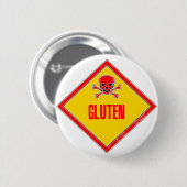 Gluten-Gift-Warnung Button (Vorne & Hinten)