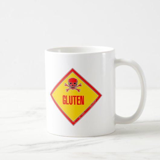 Gluten-Gift-Warnung Kaffeetasse (Rechts)