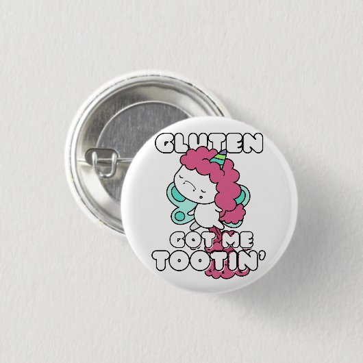 Gluten Got mir Tootin Button (Vorne & Hinten)