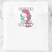 Gluten Got mir Tootin Quadratischer Aufkleber (Tasche)