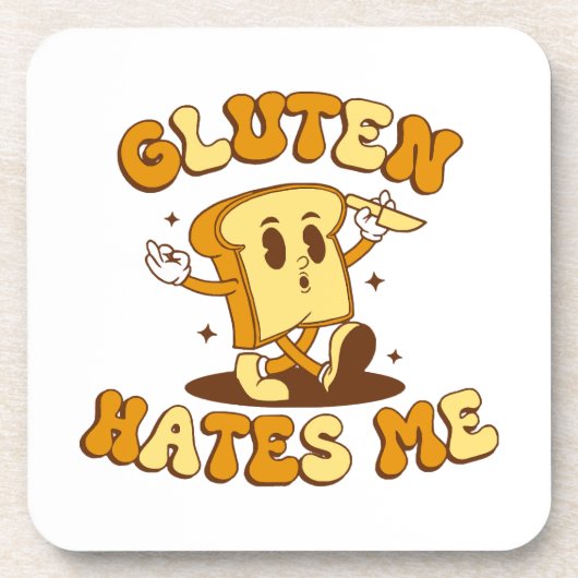 Gluten hasst mich getränkeuntersetzer (Vorderseite)