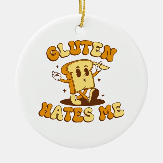 Gluten hasst mich keramik ornament (Vorne)