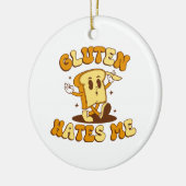 Gluten hasst mich keramik ornament (Links)