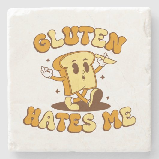 Gluten hasst mich steinuntersetzer (Vorderseite)