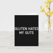 Gluten Intolerance Gluten Hates My Guts Funny Glut Karte (Gelbe Blume)