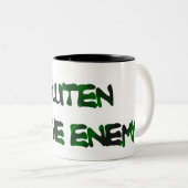 GLUTEN IST DIE FEINDLICHER Zweiton große Tasse (VorderseiteRechts)