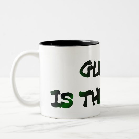 GLUTEN IST DIE FEINDLICHER Zweiton große Tasse (Links)