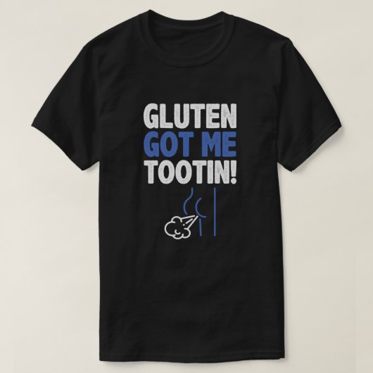 Gluten Tootin Funny Gluten Free Joke Design Glute T-Shirt (Design vorne)