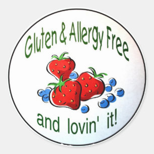 'Gluten und Allergien frei ...' Aufkleber