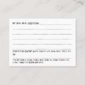 Glutendodgers speisende Karte (Rückseite)