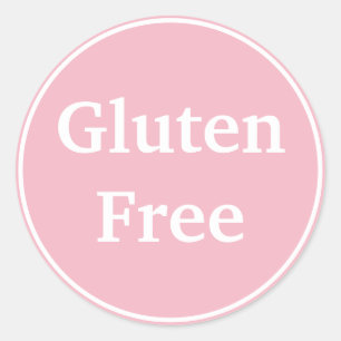 glutenfrei. Eigener Text. Essen. Diät. Labels. Runder Aufkleber
