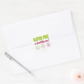 Glutenfrei ein gesundes Ich! Gluten Allergy Celiac Runder Aufkleber (Umschlag)