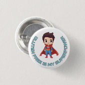 Glutenfrei ist meine Supermacht - Comic Hero Celia Button (Vorne & Hinten)