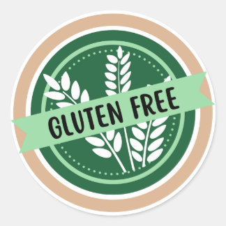 glutenfrei, kein Gluten, Celiac Runder Aufkleber