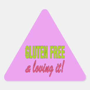 Glutenfrei & liebenswert! Celiac-Krankheit Dreieckiger Aufkleber