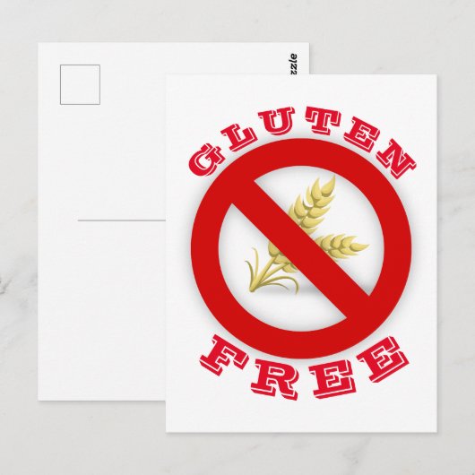 glutenfrei postkarte (Vorne/Hinten)
