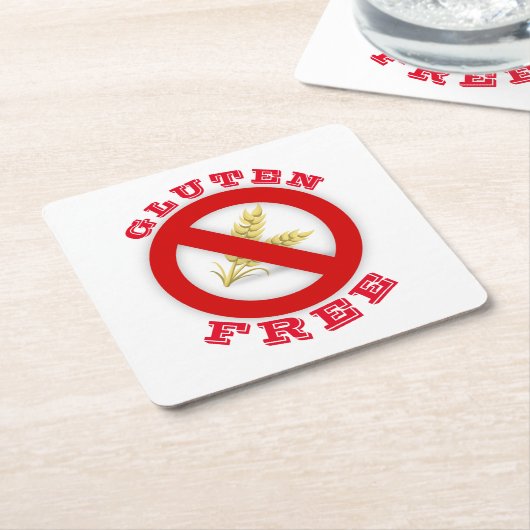 glutenfrei rechteckiger pappuntersetzer (angewinkelt)