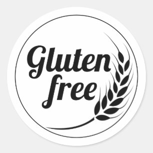 glutenfrei runder aufkleber