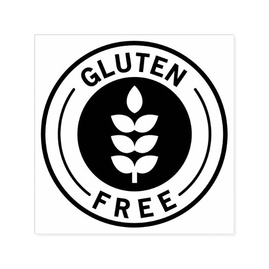 Glutenfrei-Symbol für Lebensmittelallergie Permastempel (Design)