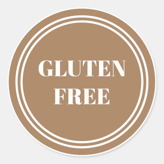 Glutenfreie Allergie im Safe Gold Einfach Runder Aufkleber (Vorderseite)