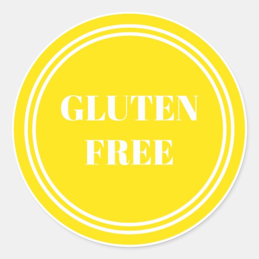Glutenfreie Allergie Runder Aufkleber (Vorderseite)