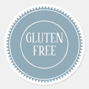 Glutenfreie Allergie Safe Bakery Blau Runder Aufkleber