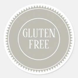 Glutenfreie Allergie Safe Bakery Gray Runder Aufkleber