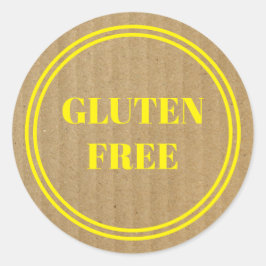 Glutenfreie Allergie Safe Kraft Papier Einfach gel Runder Aufkleber