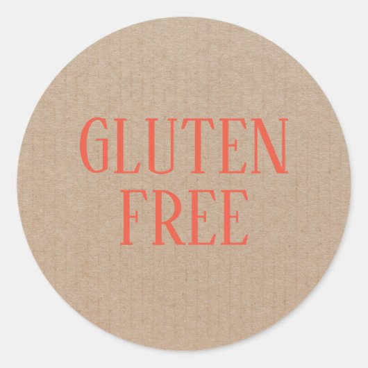 Glutenfreie Allergie Safe Kulinarischer Klassiker  Runder Aufkleber (Vorderseite)