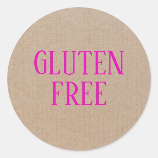 Glutenfreie Allergie Safe Kulinarischer Klassiker Runder Aufkleber (Vorderseite)