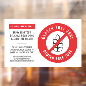 Glutenfreie Allergie Safe Restaurant Bäckerei Prom Fensteraufkleber (Blatt 2)