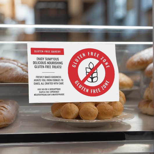 Glutenfreie Allergie Safe Restaurant Bäckerei Prom Fensteraufkleber