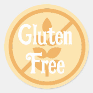 Glutenfreie Allergie Warnung Celiac-Krankheit Runder Aufkleber