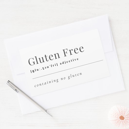 Glutenfreie Aufkleber - Definition von Gluten (Umschlag)