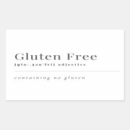 Glutenfreie Aufkleber - Definition von Gluten