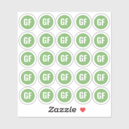 Glutenfreie Aufkleber für Mahlzeiten