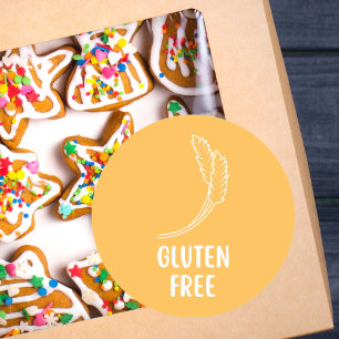 Glutenfreie Bäckerei-Allergie-Warnung Runder Aufkleber