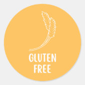 Glutenfreie Bäckerei - Allergiewarnung Runder Aufkleber (Vorderseite)