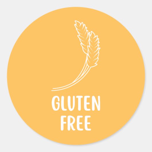 Glutenfreie Bäckerei - Allergiewarnung Runder Aufkleber (Vorderseite)