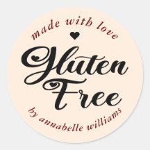 Glutenfreie Bäckerei Typografie Classic Round Stic