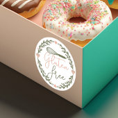 Glutenfreie Bäckerei Whisky & Wreath Pink & Green Runder Aufkleber