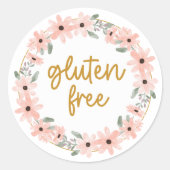 Glutenfreie Blumenaufkleber Runder Aufkleber (Vorderseite)